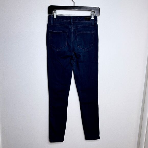 Paige Womens Hoxton Ankle Skinny Jeans Size 26 Alania Dark Wash Blue Stretch - Picture 3 of 11
